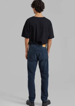 The Frankie Shop Haikure Tokyo Slim Pants Mended Blue Black New