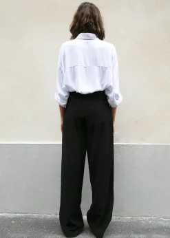 The Frankie Shop Hanna Silky Oversized Blouse White Sale