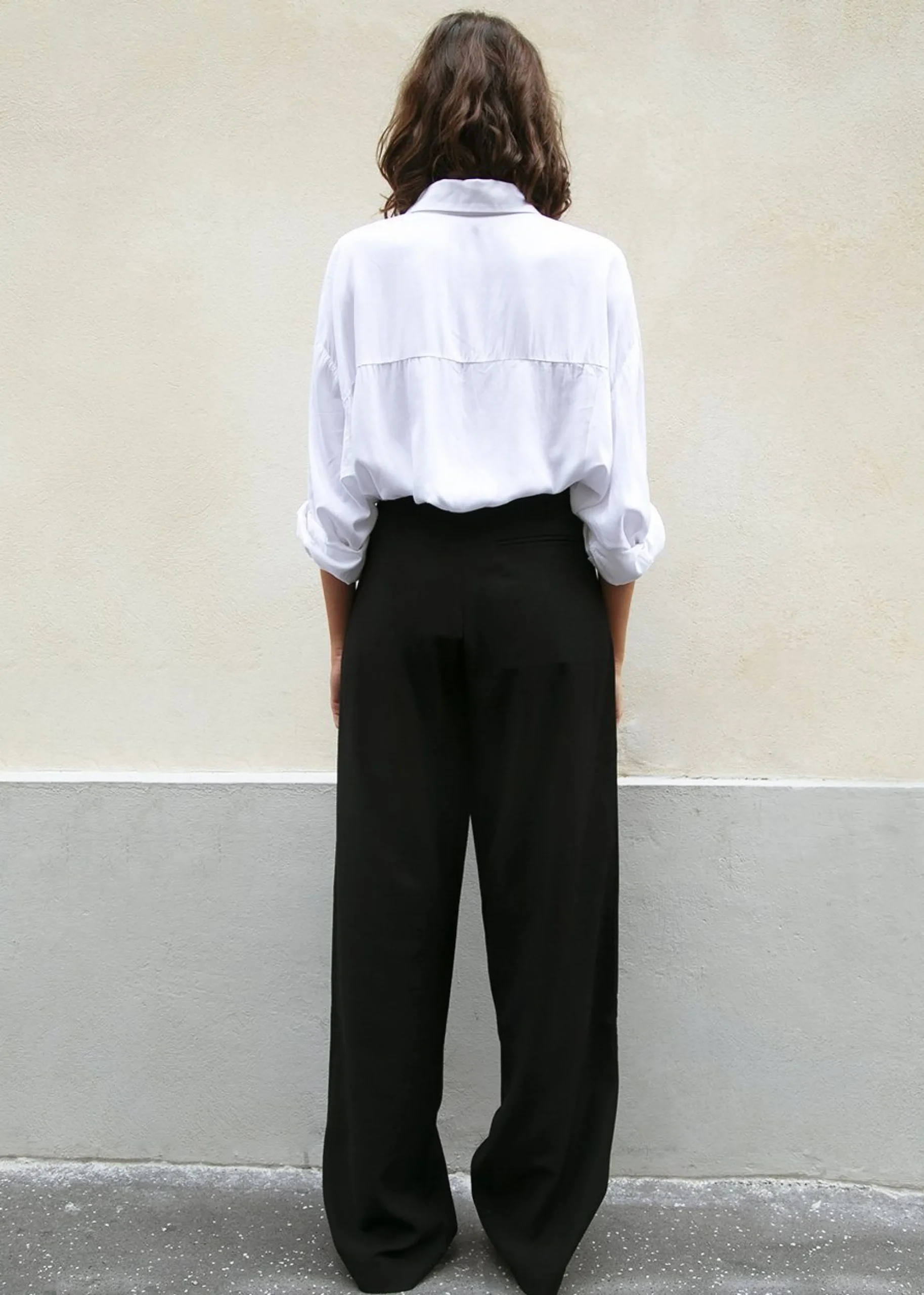 The Frankie Shop Hanna Silky Oversized Blouse White Sale