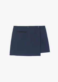 The Frankie Shop Hava Wrap Skort Navy