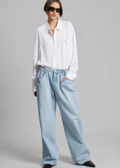 The Frankie Shop Hayla Denim Pants Light Wash Online