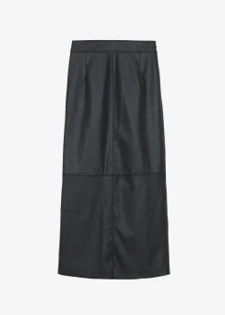 The Frankie Shop Heather Leather Pencil Skirt Black Discount