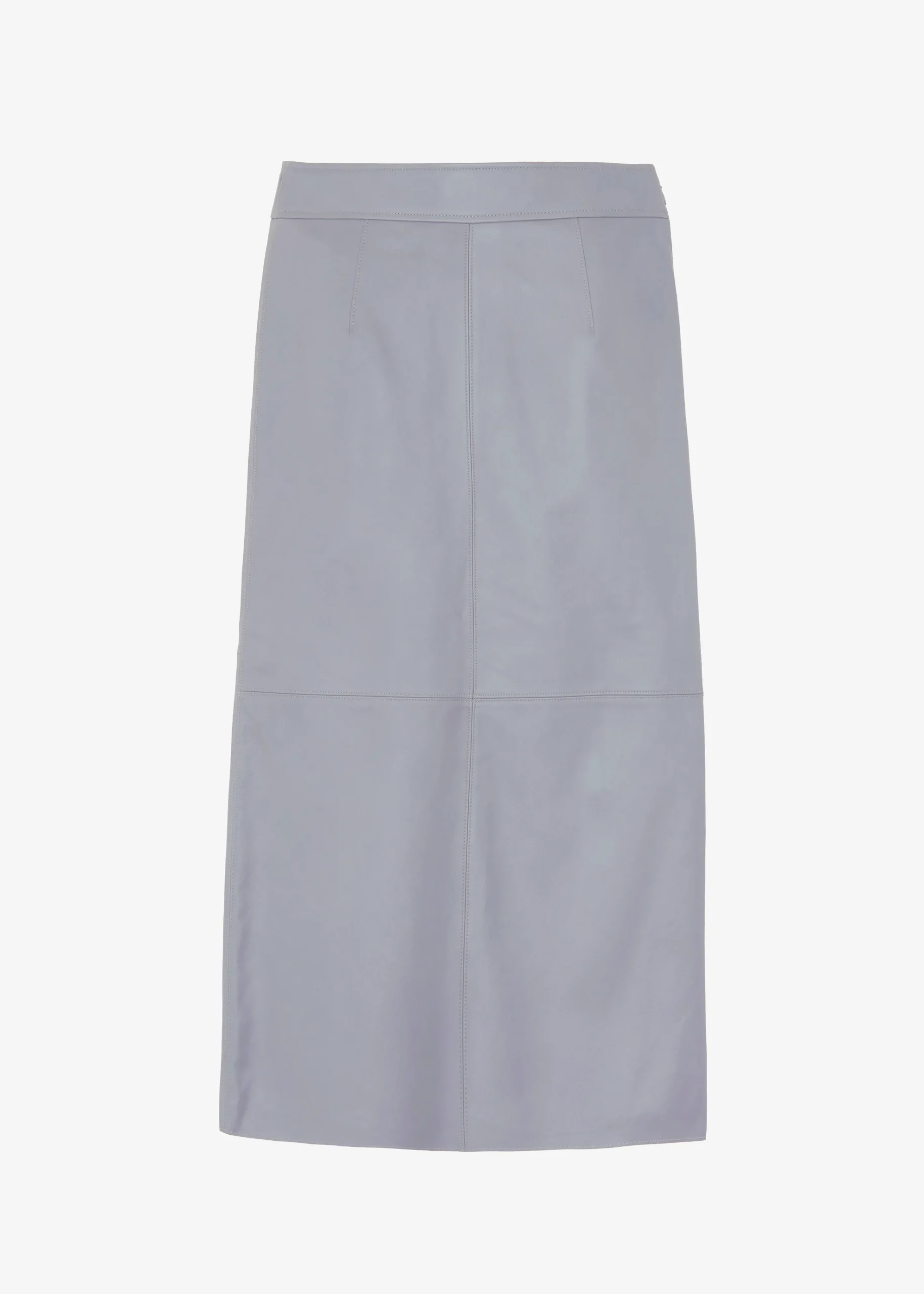 The Frankie Shop Heather Leather Pencil Skirt Grey New