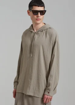 The Frankie Shop Heith Light Hoodie Olive Discount
