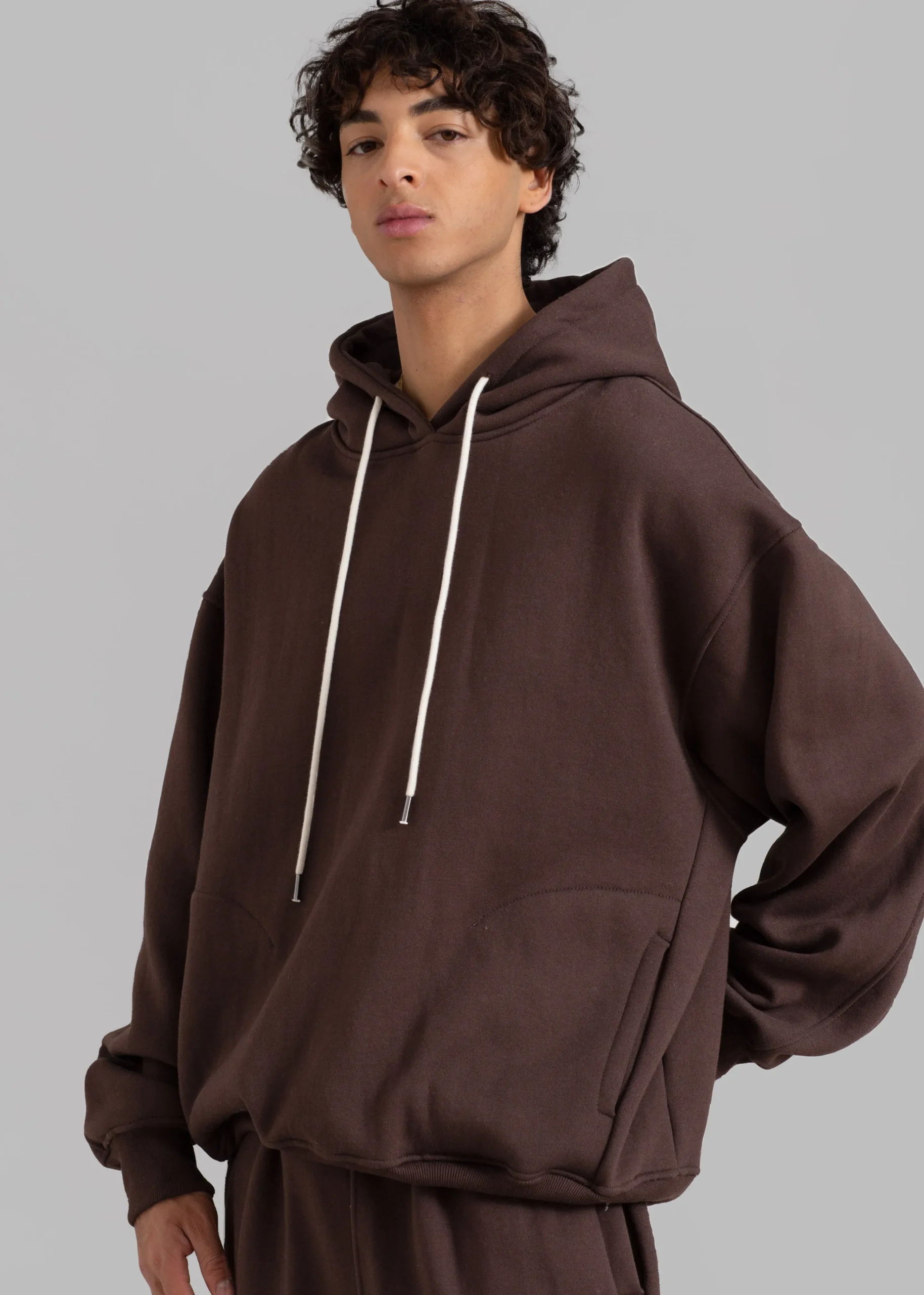 The Frankie Shop Hoops Hoodie Chocolate Plum