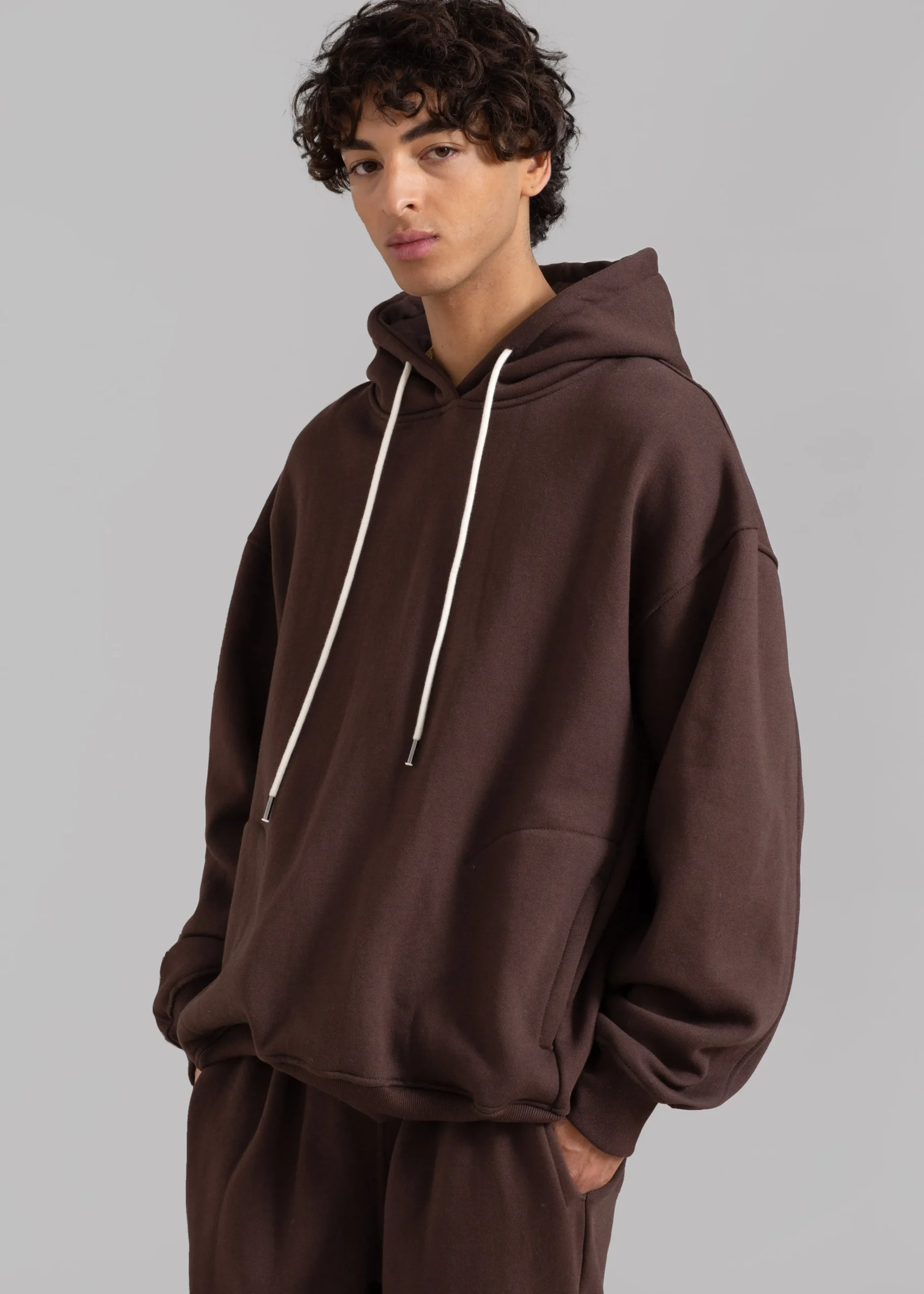 The Frankie Shop Hoops Hoodie Chocolate Plum
