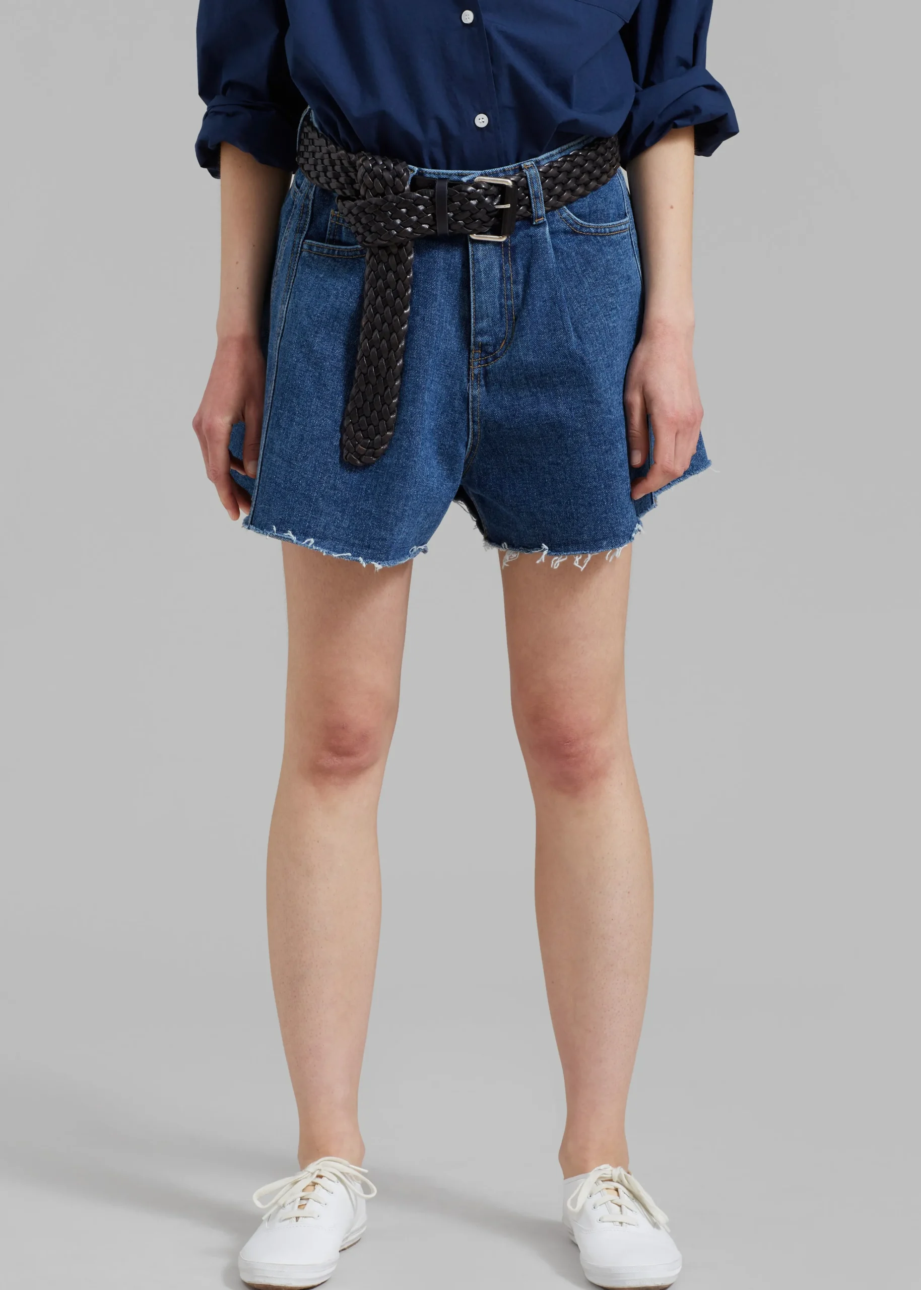 The Frankie Shop Howell Denim Shorts Blue Denim Best