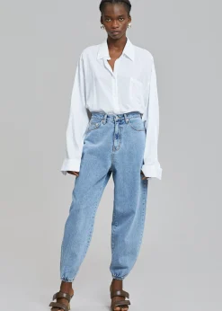 The Frankie Shop Hutch Denim Jogger Worn Wash New