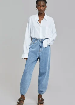 The Frankie Shop Hutch Denim Jogger Worn Wash New