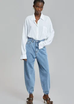 The Frankie Shop Hutch Denim Jogger Worn Wash New