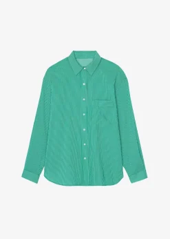The Frankie Shop Idun Shirt Emerald Stripe Discount