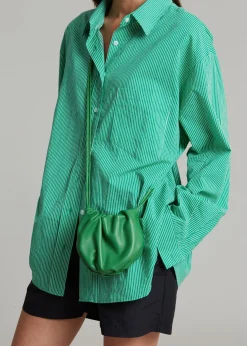 The Frankie Shop Idun Shirt Emerald Stripe Discount