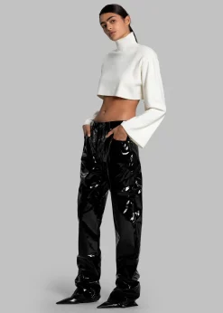 The Frankie Shop Ileen Vinyl Pants Black Online