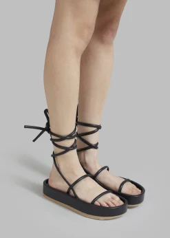 The Frankie Shop Ilio Smeraldo Pritika 01 Lace Up Sandal Black Online