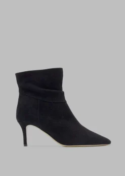 The Frankie Shop Ilio Smeraldo X Geraldine Boublil Suede Leather Boots Black