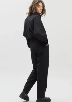 The Frankie Shop Ingrid Balloon Sleeve Shirt Black Discount