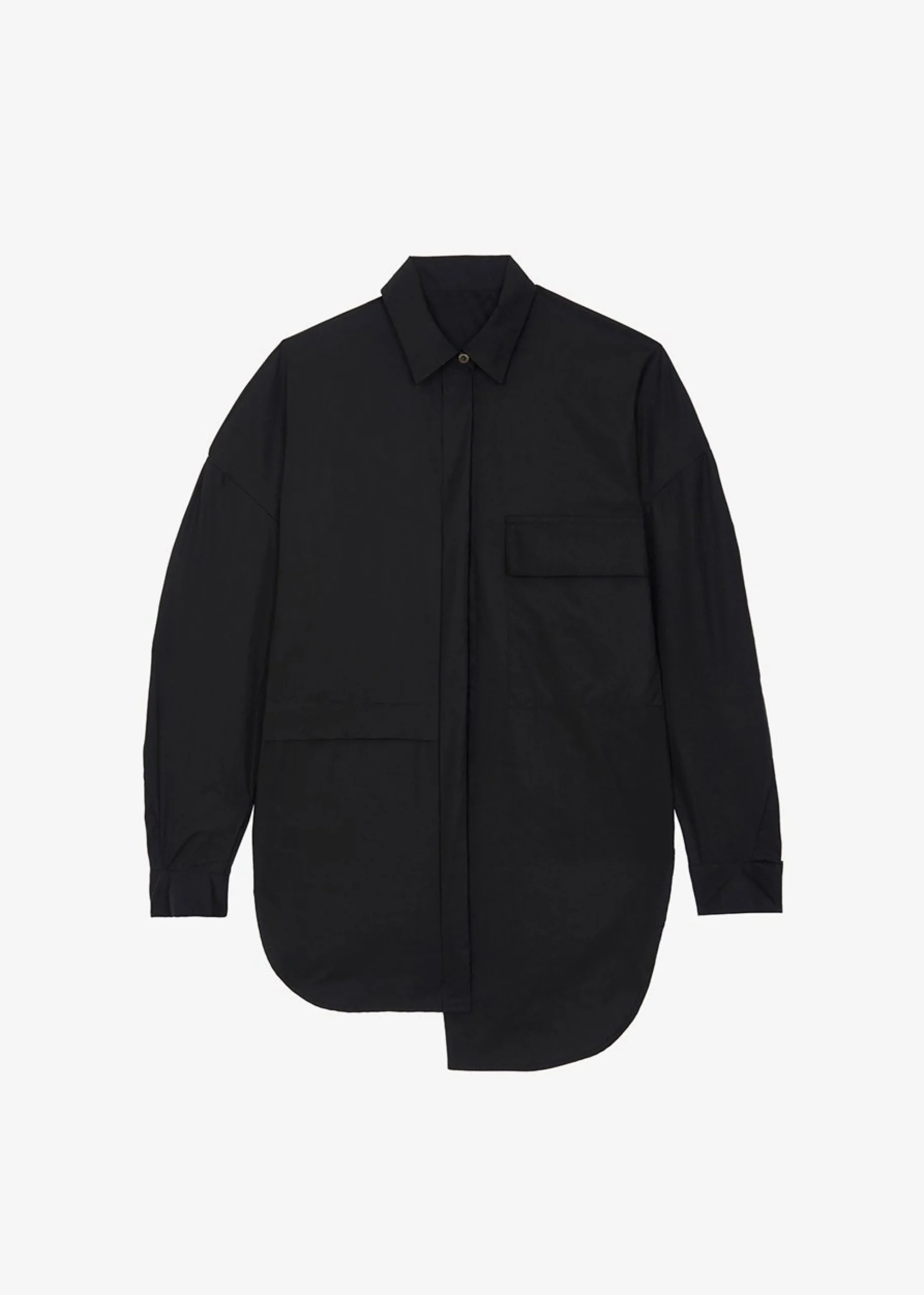 The Frankie Shop Ingrid Balloon Sleeve Shirt Black Discount