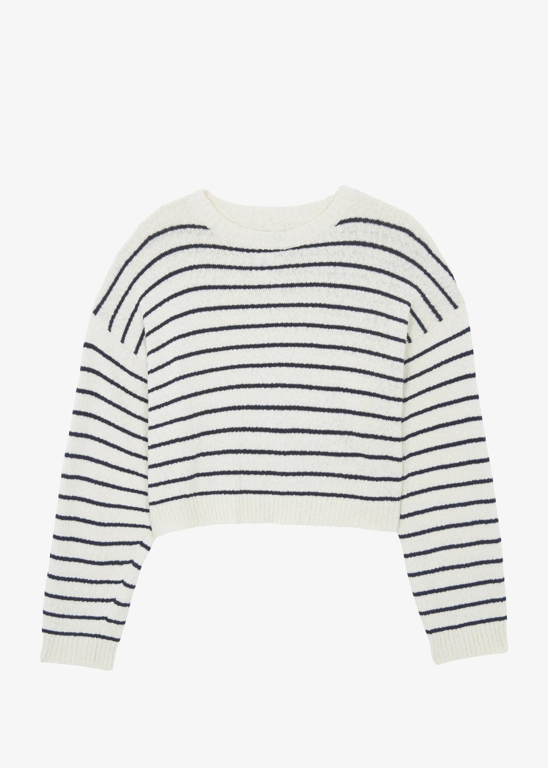 The Frankie Shop Iona Boatneck Cream Sweater Navy Stripe Discount