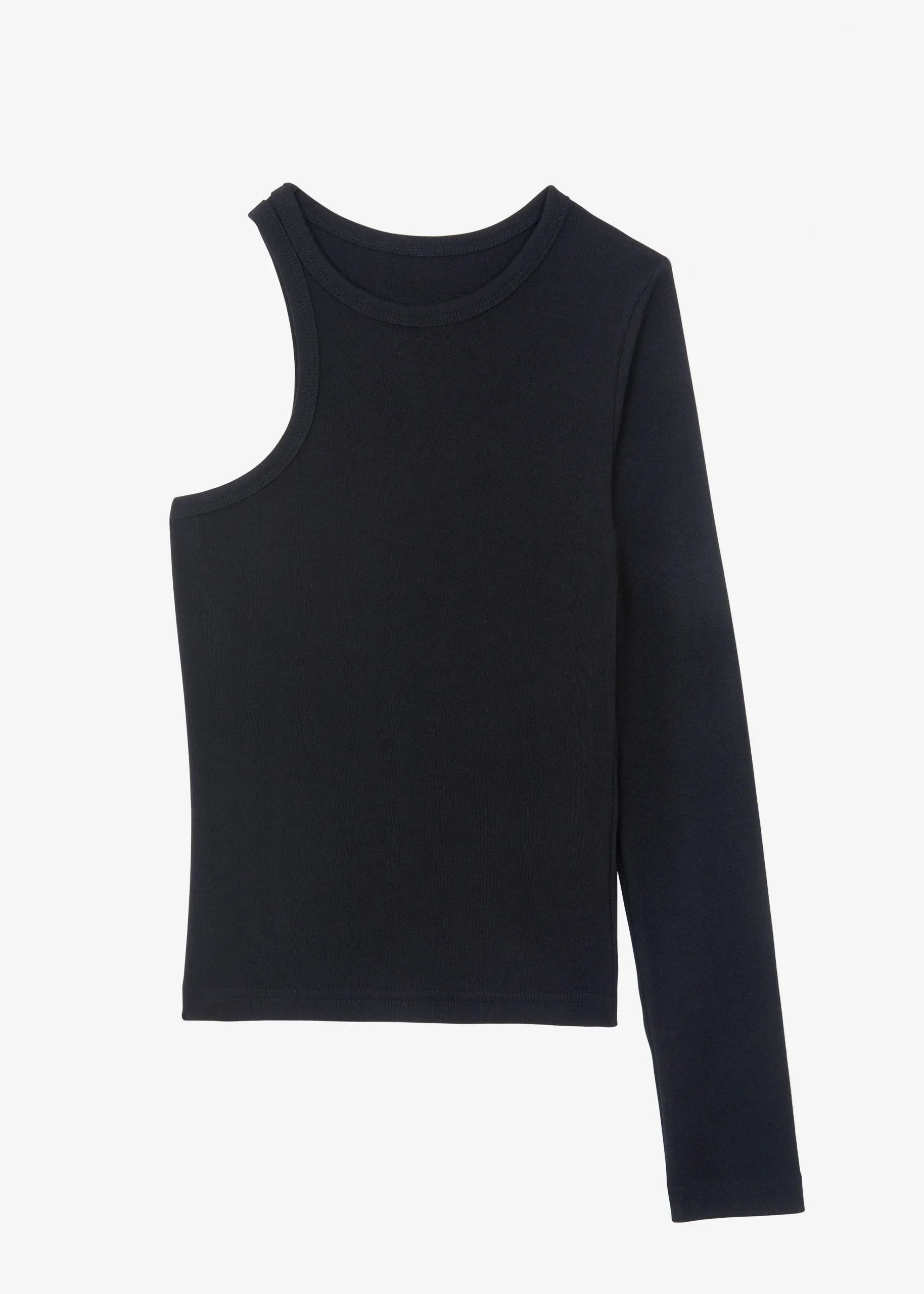 The Frankie Shop Jamie Asymmetric T-Shirt Black Sale