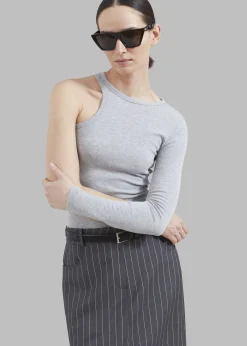 The Frankie Shop Jamie Asymmetric T-Shirt Grey Outlet