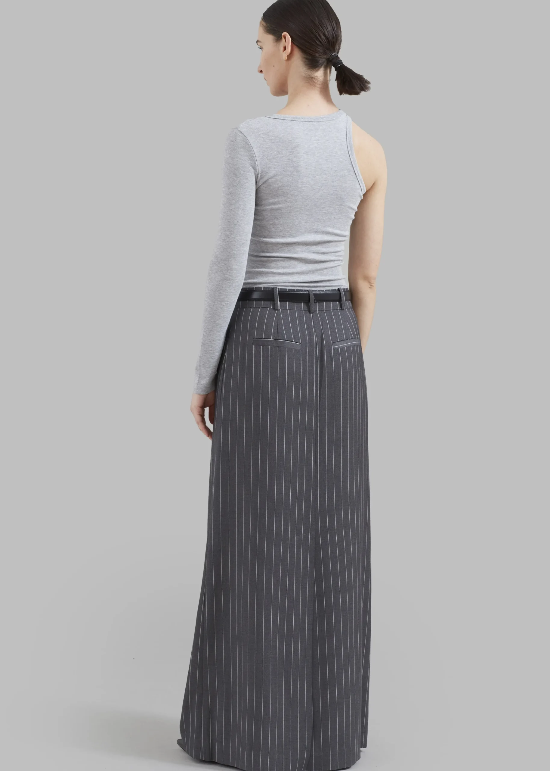 The Frankie Shop Jamie Asymmetric T-Shirt Grey Outlet