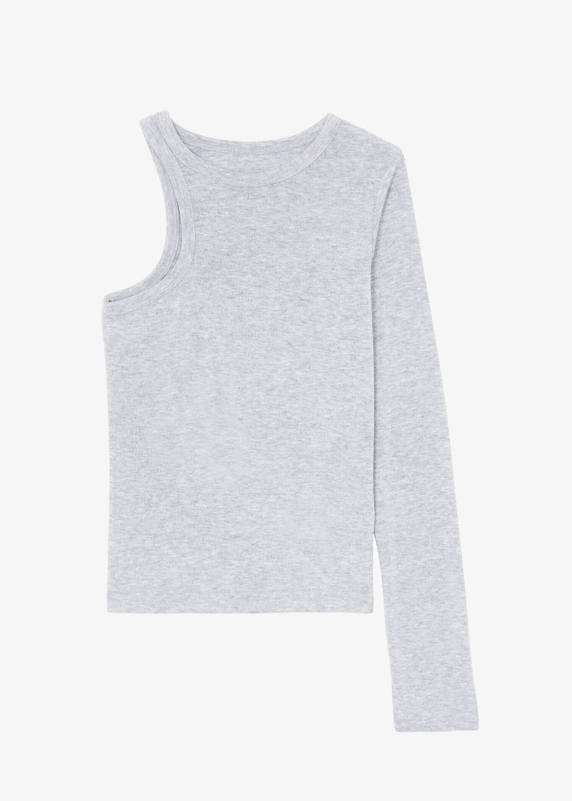 The Frankie Shop Jamie Asymmetric T-Shirt Grey Outlet