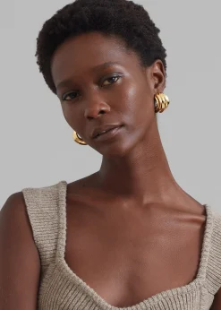 The Frankie Shop Jasmin Sparrow Homard Hoops Gold Sale