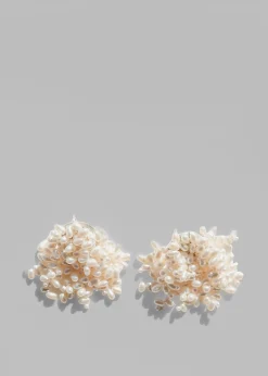 The Frankie Shop Jasmin Sparrow Mermaid Earrings Silver New