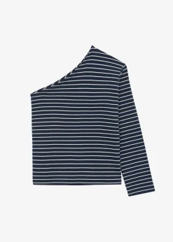 The Frankie Shop Jean One Shoulder Top Navy Online