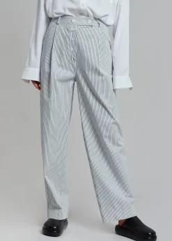 The Frankie Shop Jess Wide Pants White Stripe Sale