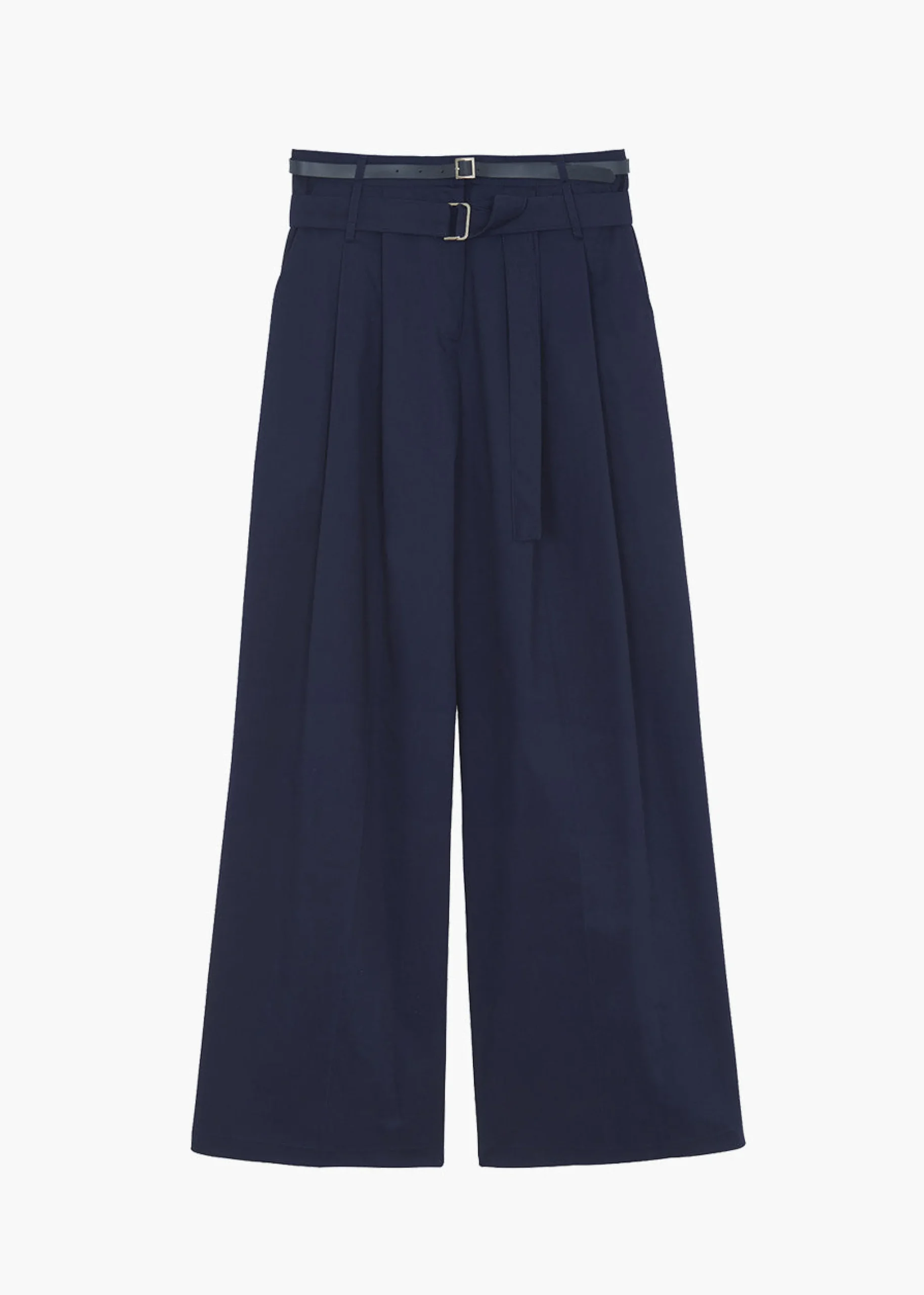 The Frankie Shop Joan Double Belted Pants Navy Sale