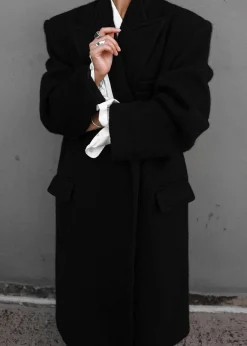 The Frankie Shop John Oversized Coat Black Best