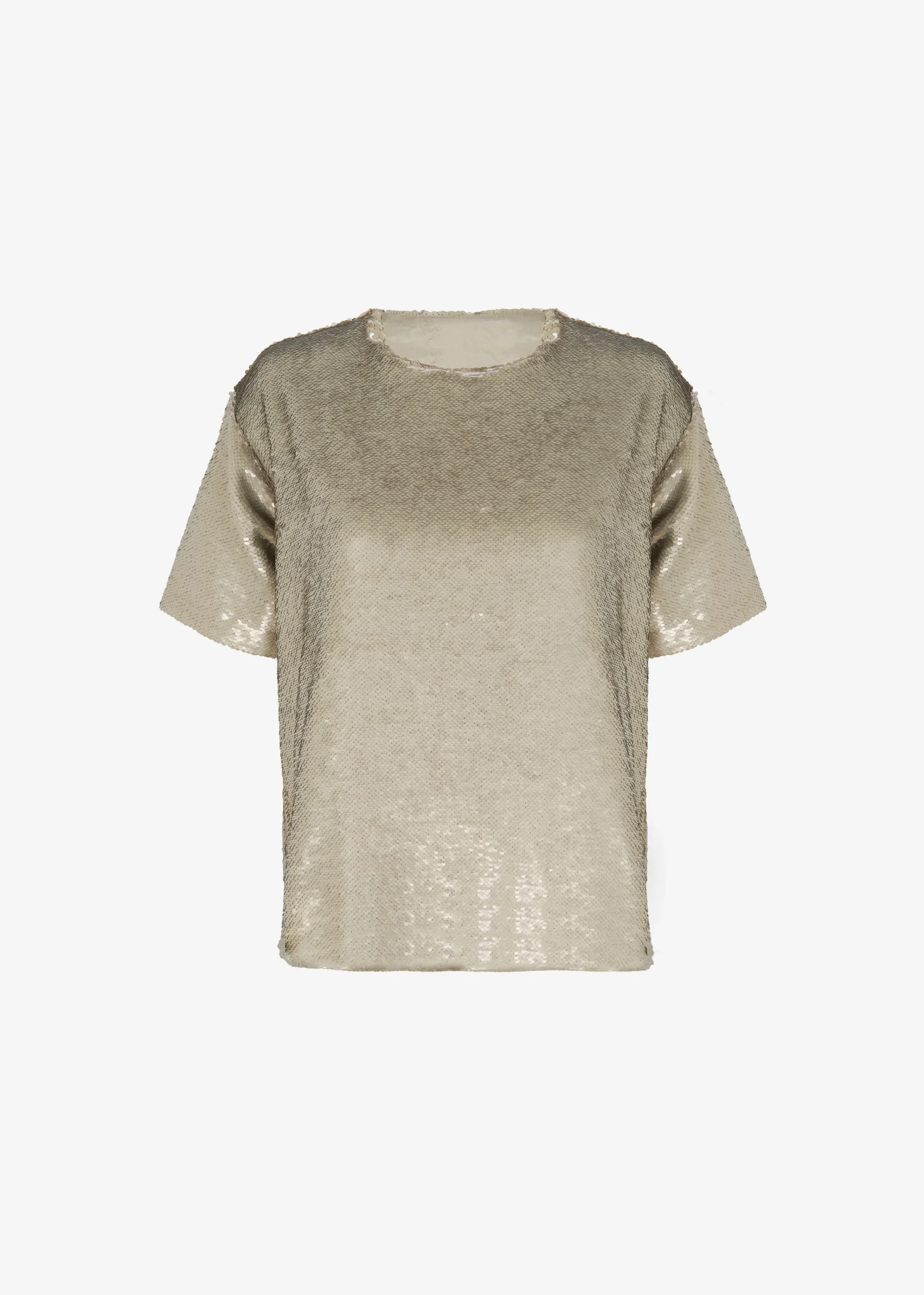 The Frankie Shop Jones Boxy Sequins Tee Bronze Discount