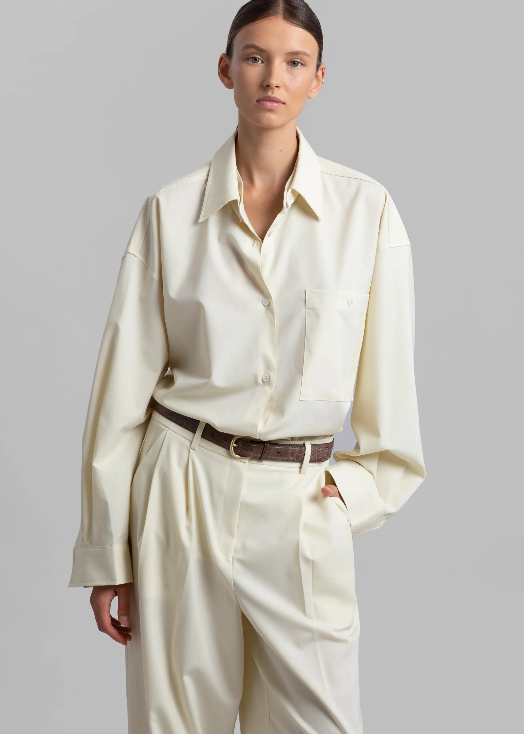 The Frankie Shop Jour Shirt Cream Sale
