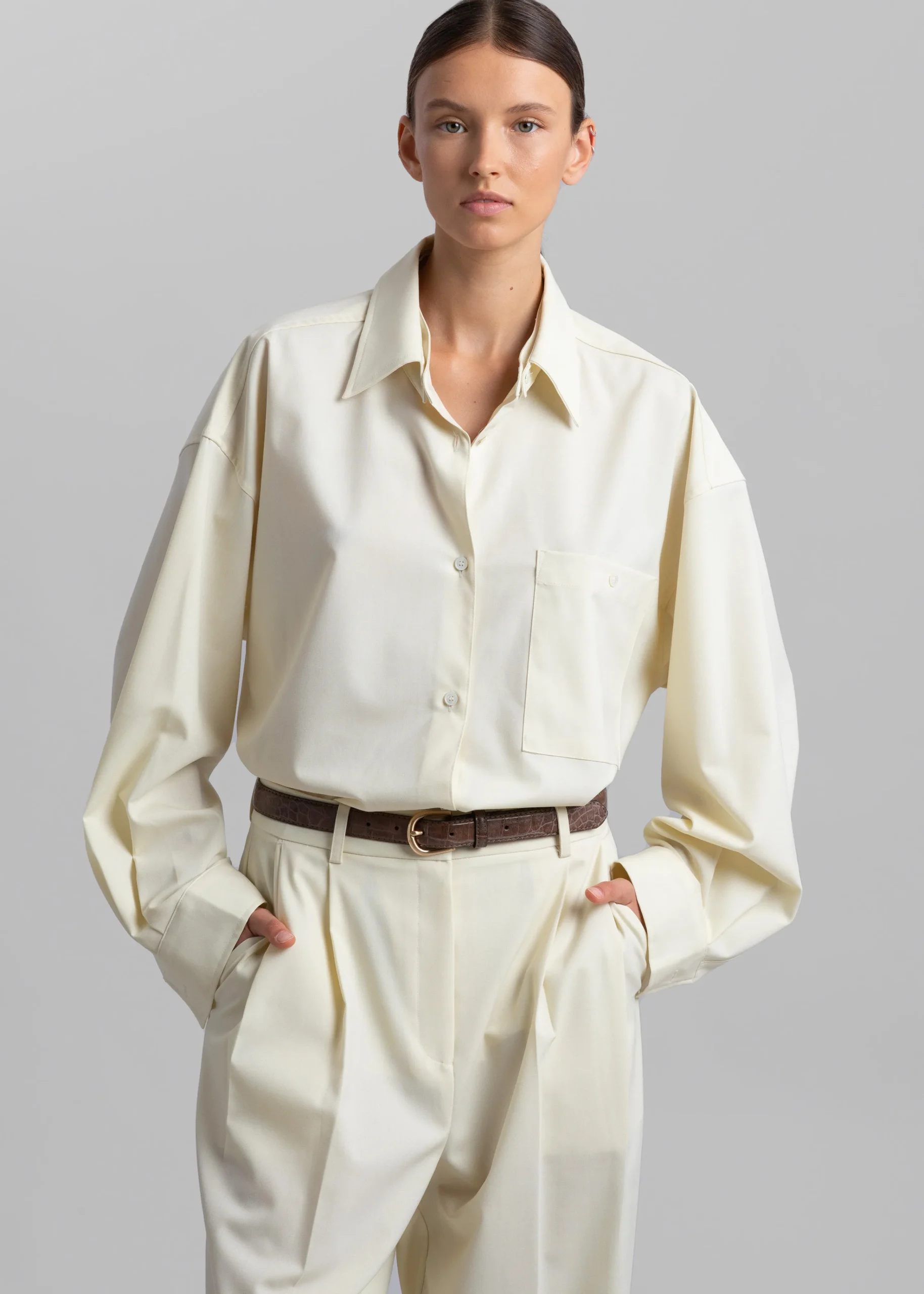 The Frankie Shop Jour Shirt Cream Sale