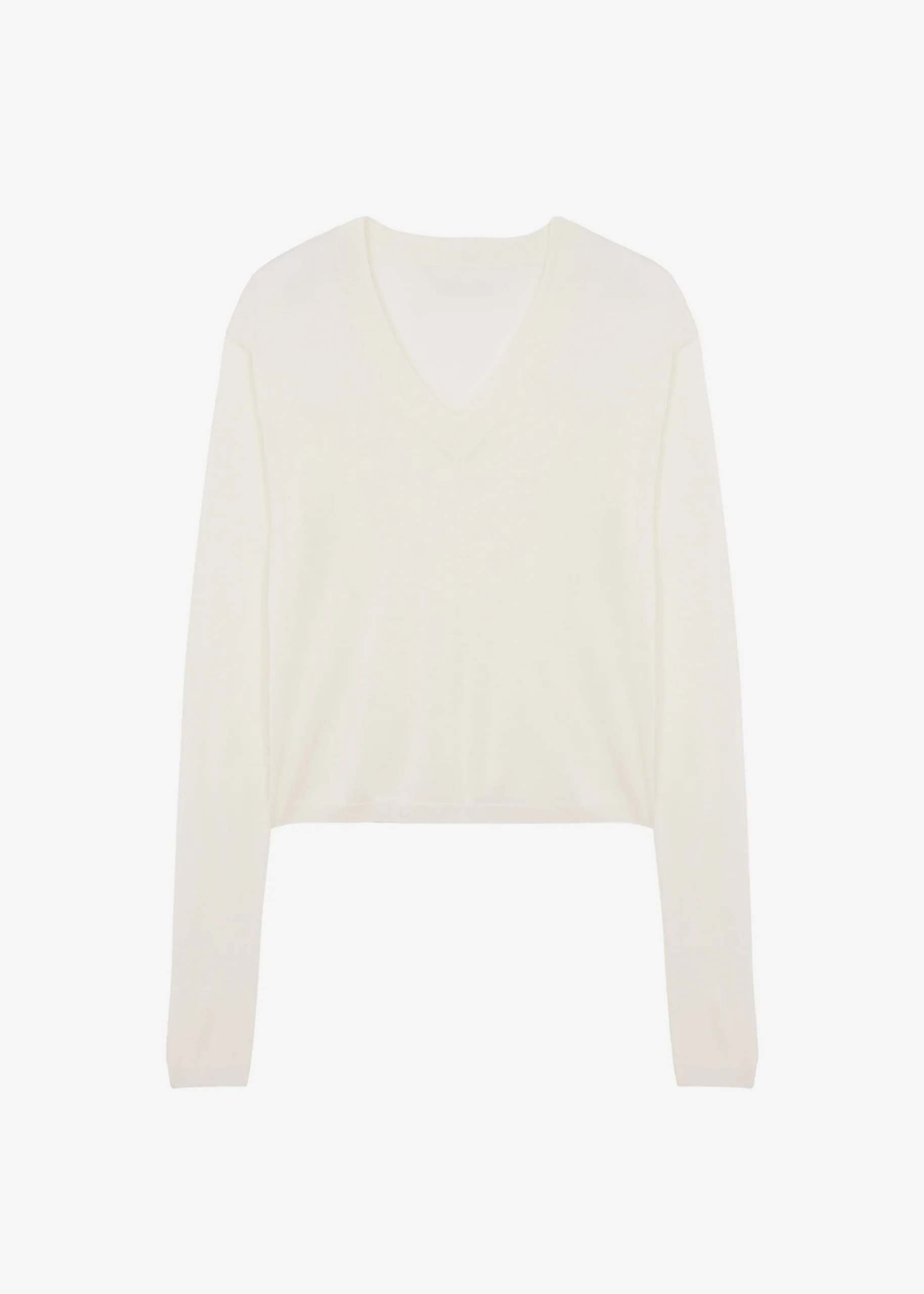 The Frankie Shop Juro V-Neck Knit Cream