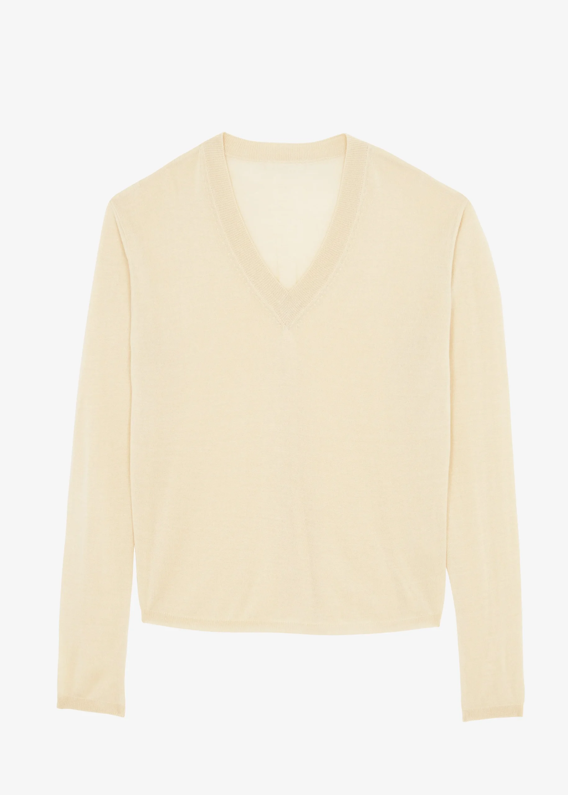 The Frankie Shop Juro V-Neck Knit Butter Hot