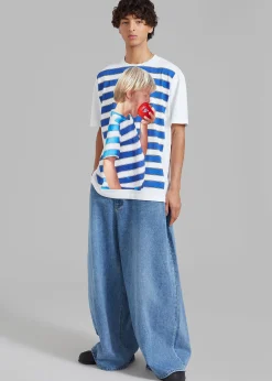 The Frankie Shop Jw Anderson Boy With Apple Oversized T-Shirt White