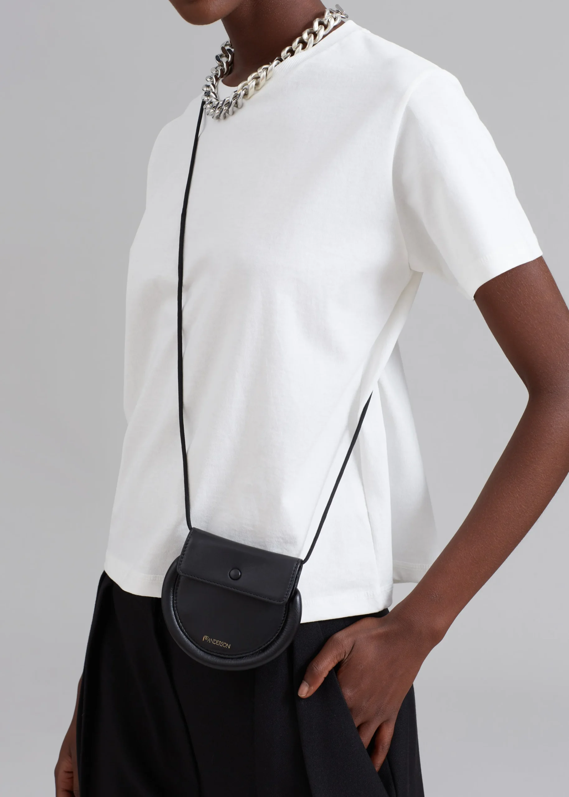 The Frankie Shop Jw Anderson Bumper-Moon Coin Purse Black Clearance