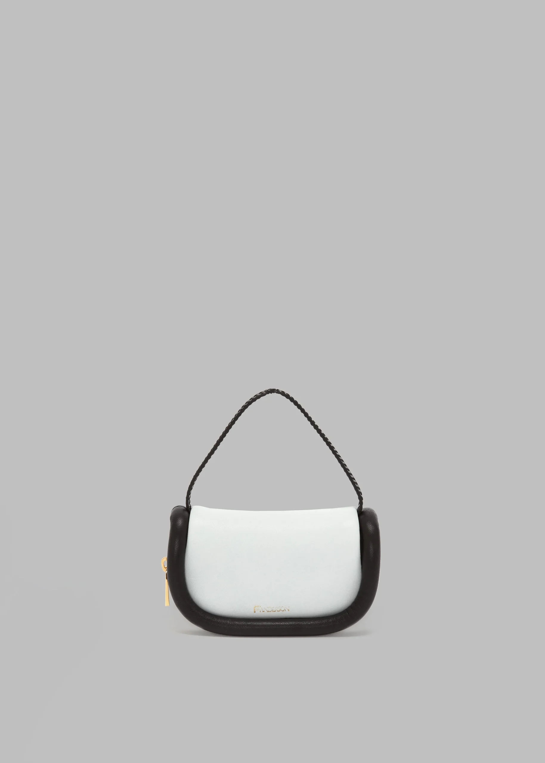 The Frankie Shop Jw Anderson Micro Bumper-7 Leather Pouch White/Black Clearance