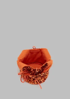 The Frankie Shop Jw Anderson Mini Sequin Shopper Top Handle Bag Orange Best