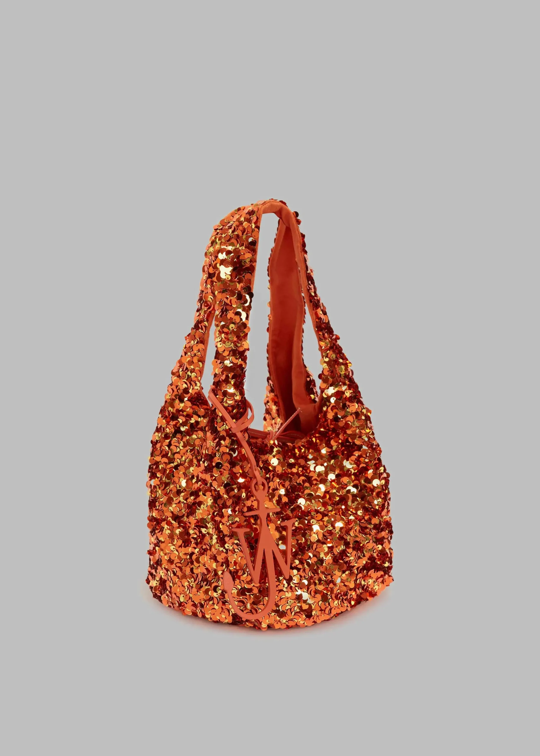 The Frankie Shop Jw Anderson Mini Sequin Shopper Top Handle Bag Orange Best