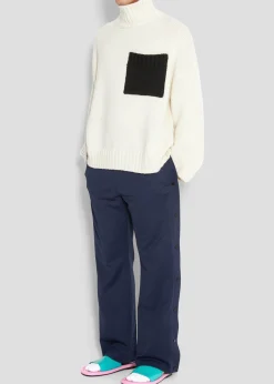 The Frankie Shop Jw Anderson Patch Pocket Turtleneck Off White/Black Online