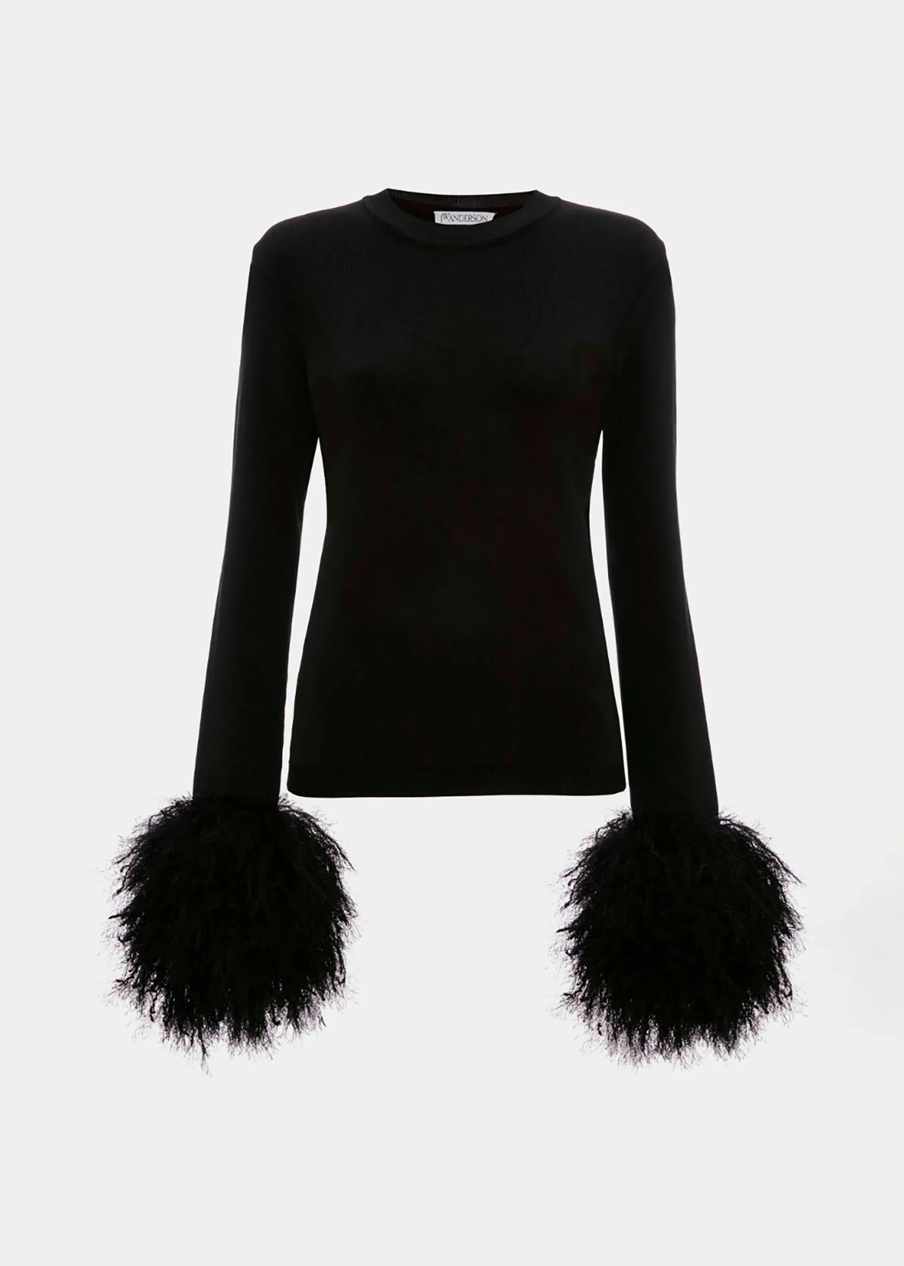 The Frankie Shop Jw Anderson Pom Pom Cuff Crew Neck Jumper Black New