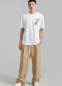The Frankie Shop Jw Anderson Profile Stud Chest Pocket T-Shirt White Best