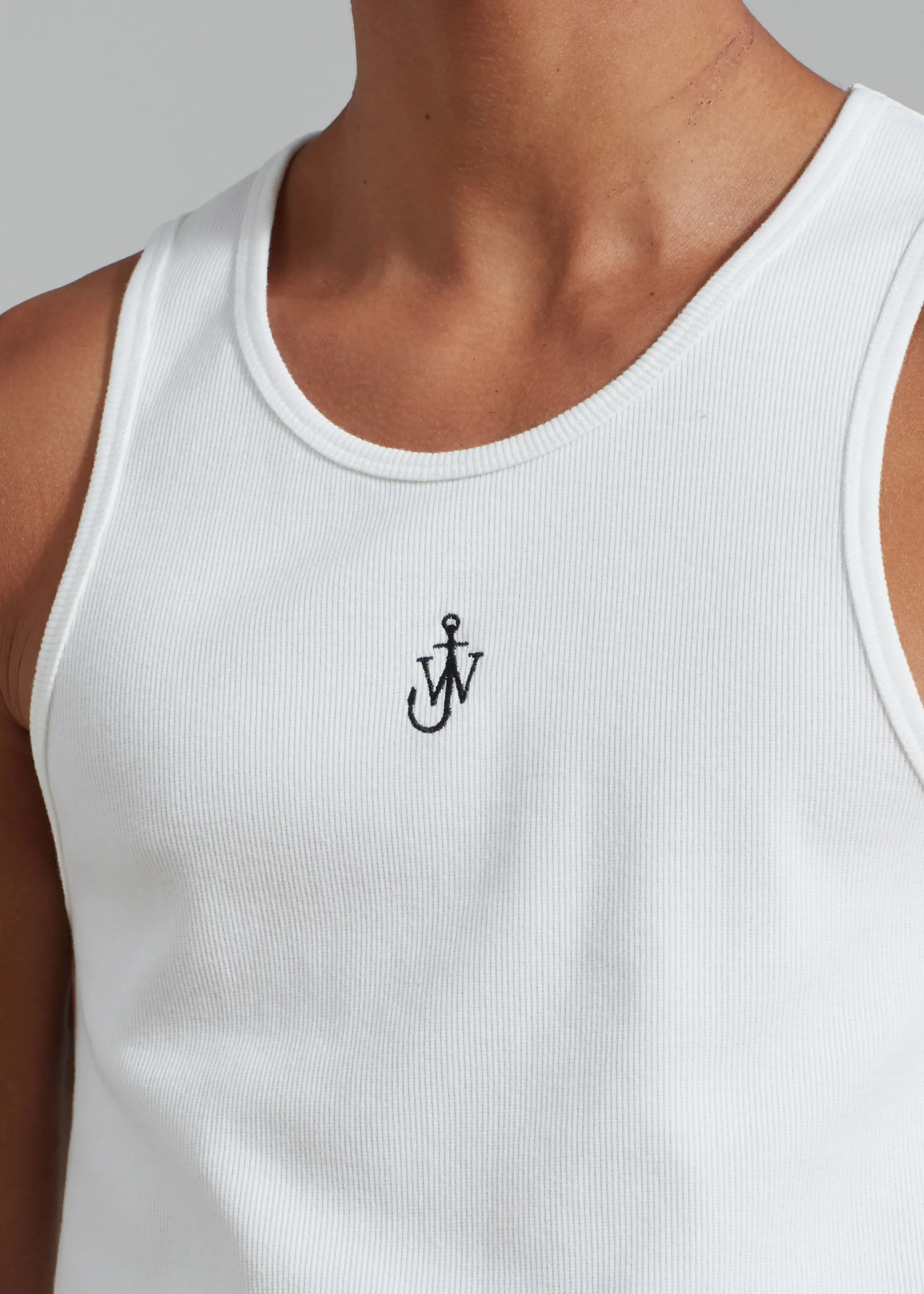 The Frankie Shop Jw Anderson Profile Stud Back Print Tank White Discount