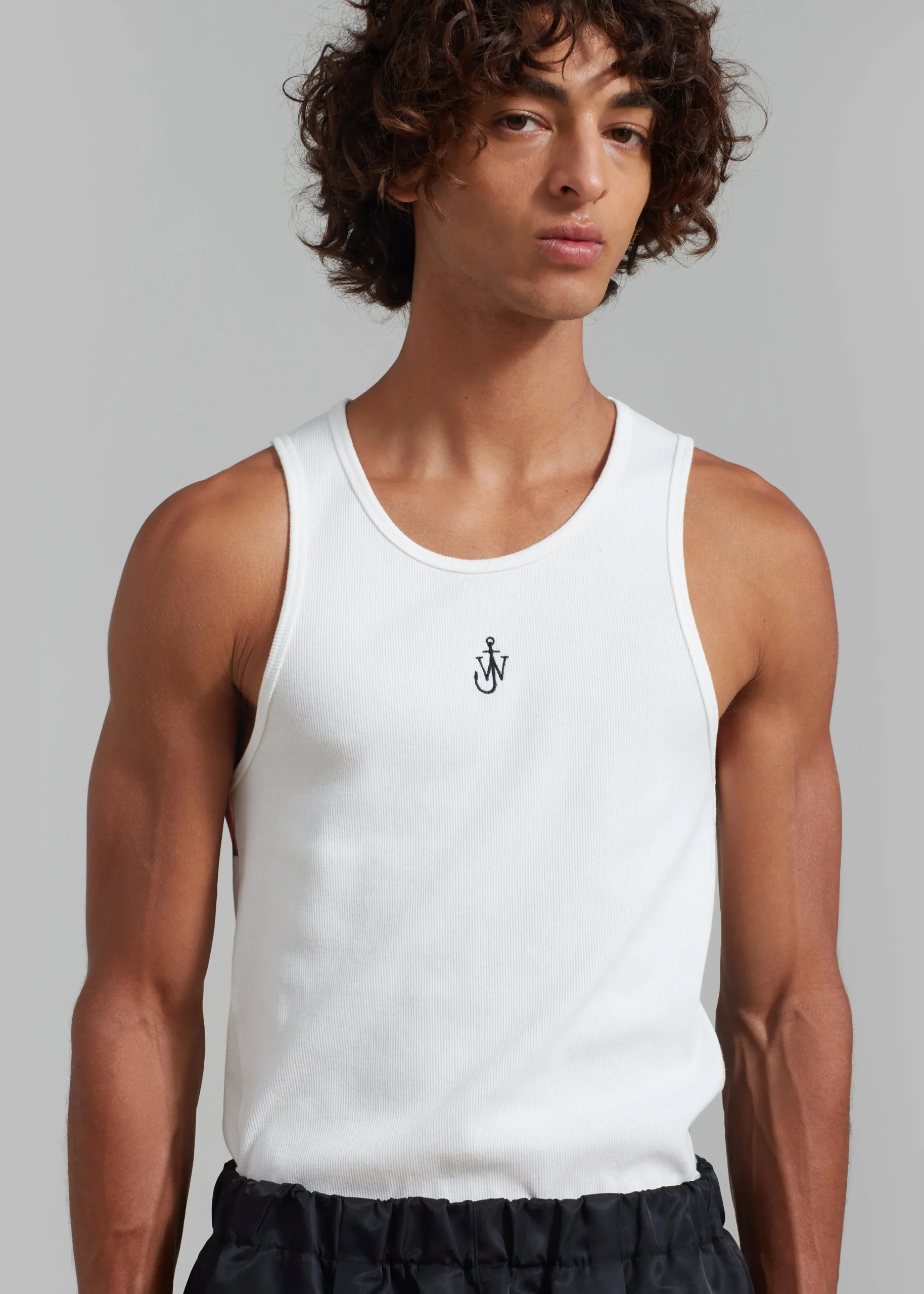 The Frankie Shop Jw Anderson Profile Stud Back Print Tank White Discount