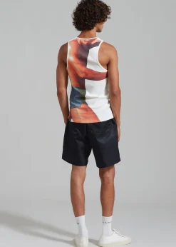 The Frankie Shop Jw Anderson Profile Stud Back Print Tank White Discount