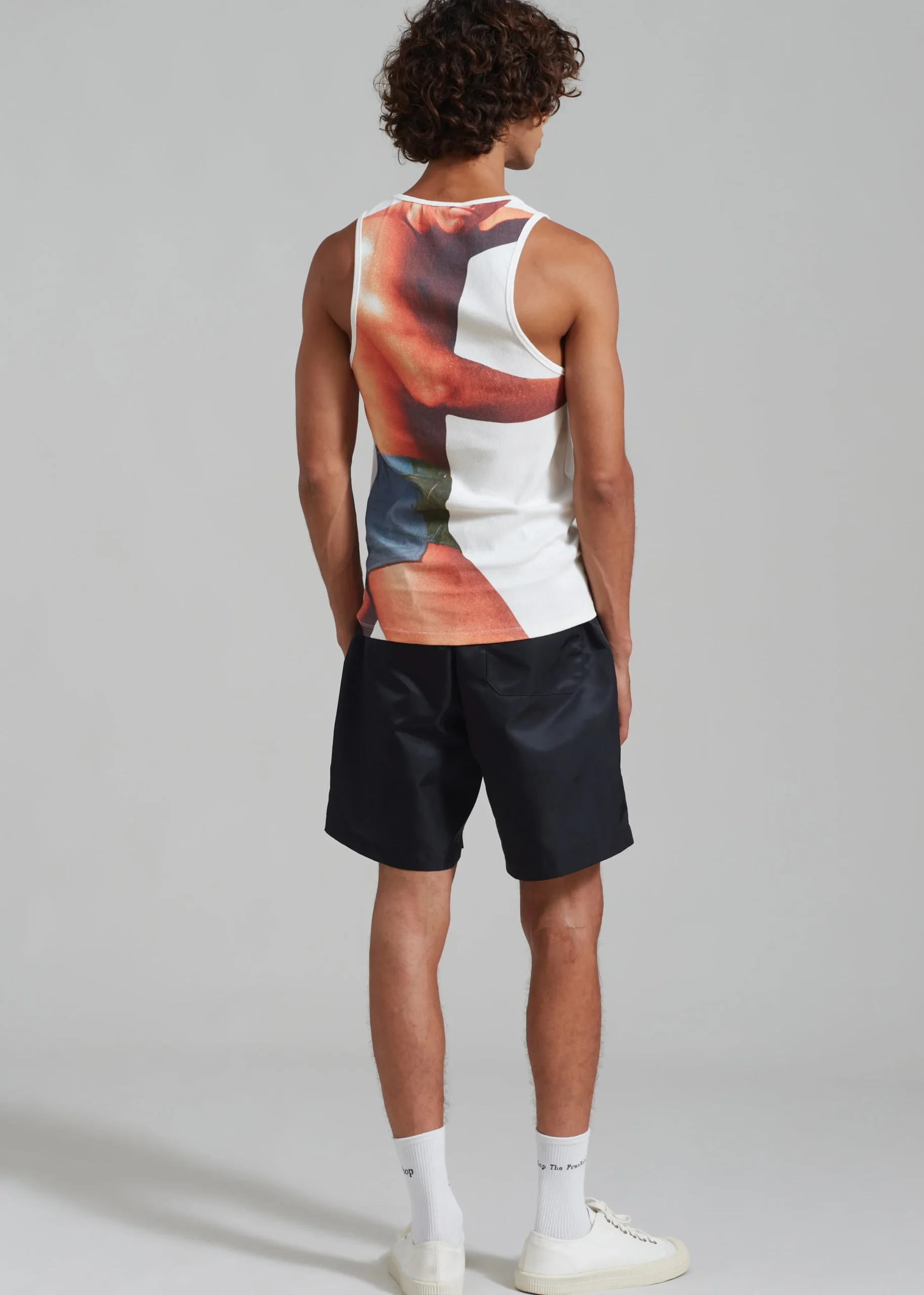 The Frankie Shop Jw Anderson Profile Stud Back Print Tank White Discount