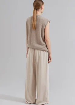 The Frankie Shop Jw Anderson Ring Detail Roll Vest Beige Melange Sale